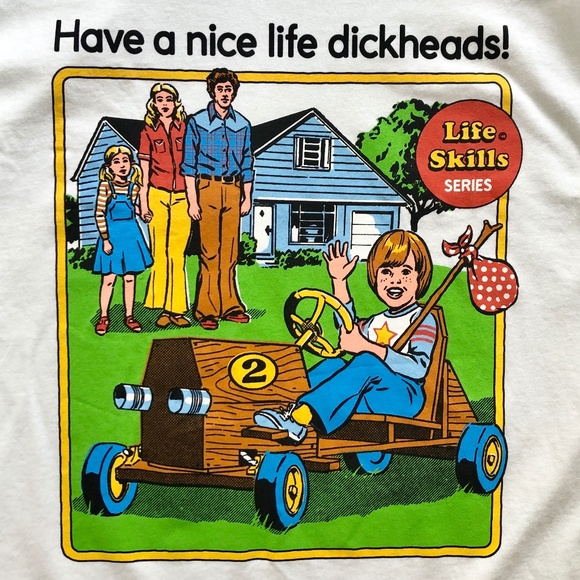 Steven Rhodes‎ T-Shirt - Have a Nice Life, Mens Funny Graphic T Shirt, XL, NEW - Picture 4 of 6